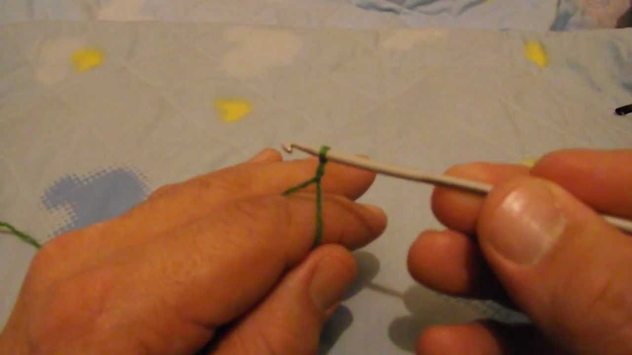 Tutorial crochet nudo inicial colocacion aguja e hilo