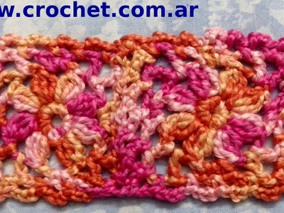 Unión Motivo N° 2 granny square en tejido crochet tutorial paso a paso.