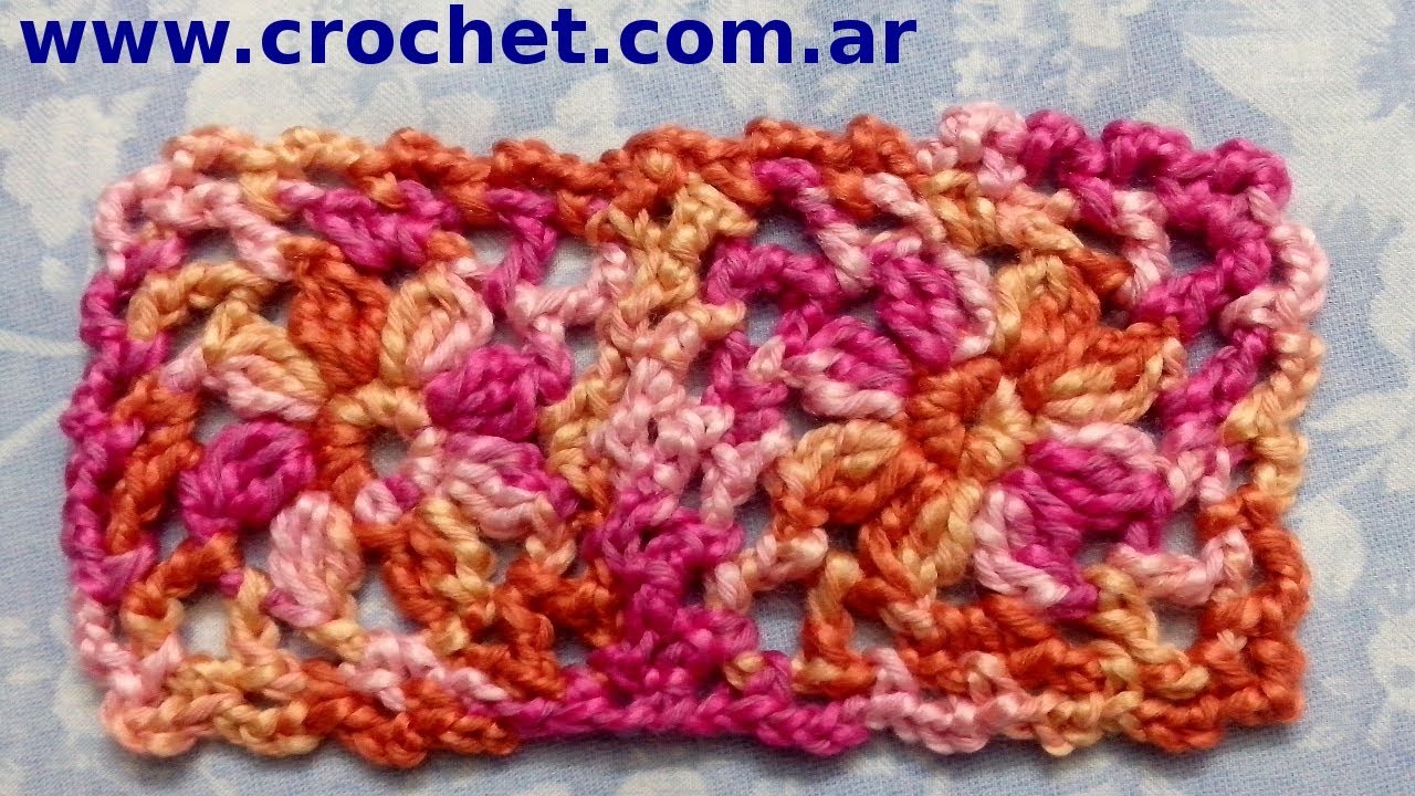 Unión Motivo N° 2 granny square en tejido crochet tutorial paso a paso.