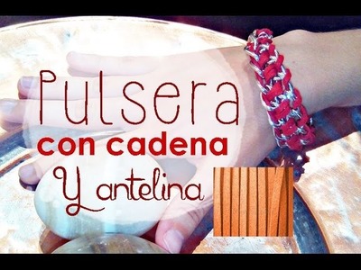 ♥ Pulsera con cadena y antelina roja | Tutorial Bisutería DIY