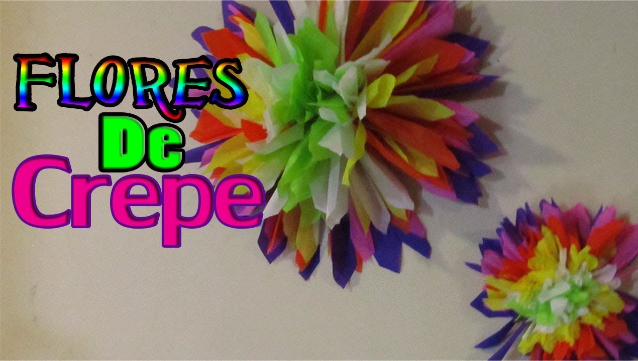 Como hacer FLORES DE CREPE!. DIY Crepe paper flowers