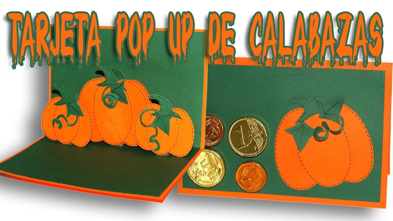 DIY - Halloween - Tarjeta popup de calabaza - Pumpkins pop up card