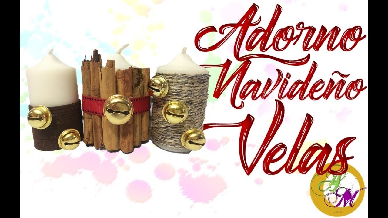 ♥ Adorno Navideño – Decora velas navideñas - DIY