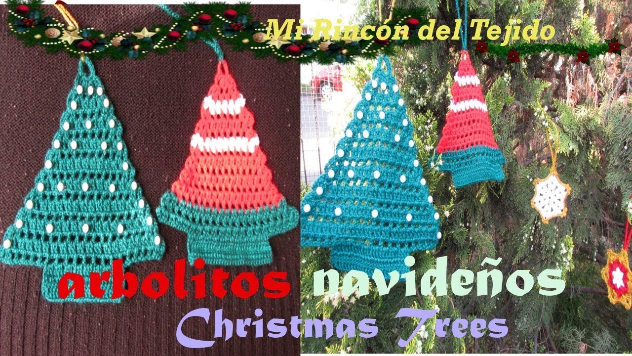Arbolitos para adornos de Navidad - Christmas Tree - Mi Rincón del Tejido