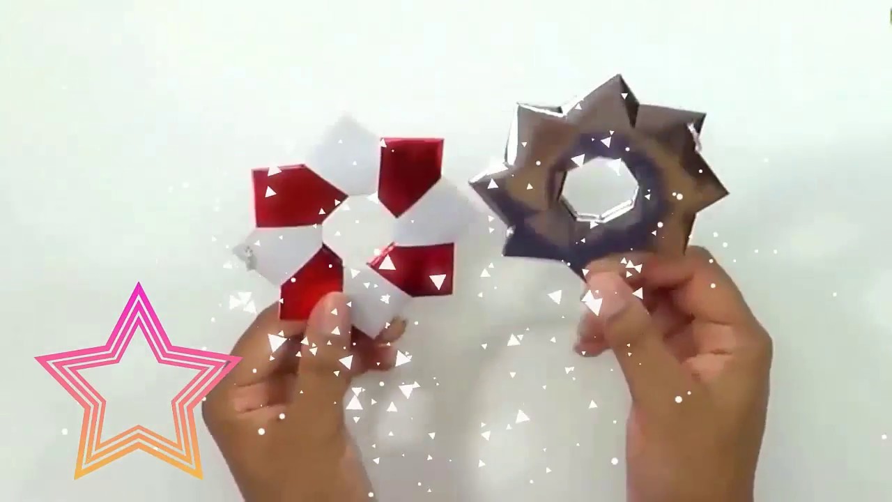 Christmas decorations with paper - 3 Easy ideas - Ecobrisa DIY