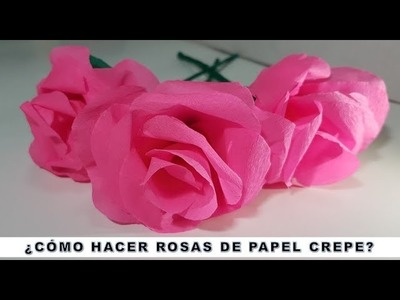 Como hacer rosas de papel crepe. Flores de papel crepe. DIY