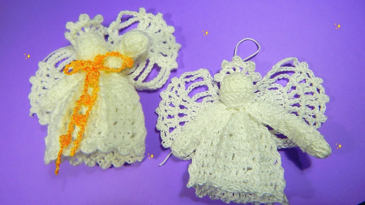 Como tejer ángel decorativo bautizo, navidad ganchillo crochet DIY