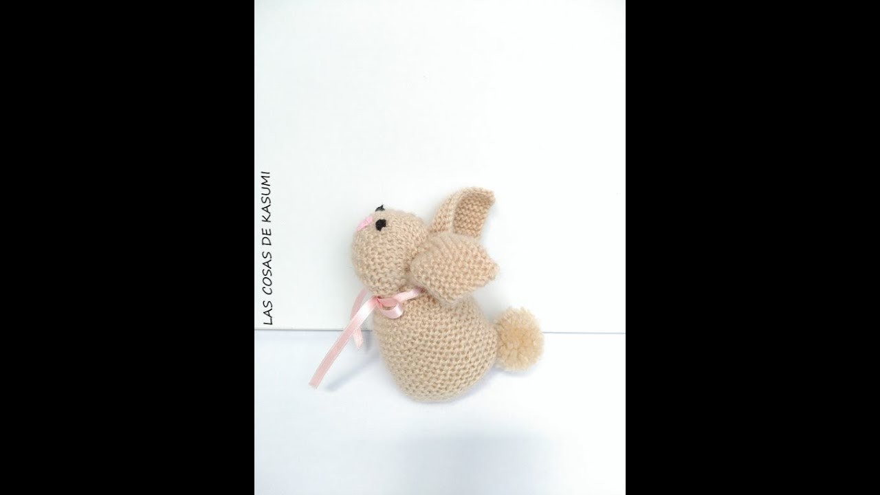Conejo Tejido a dos agujas,Muy fàcil!!! ( PARTE 1).knitted rabbitt