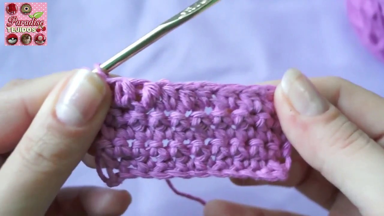 Crochet - Medio Vareta - como tejer paso a paso  - ganchillo - clase 2