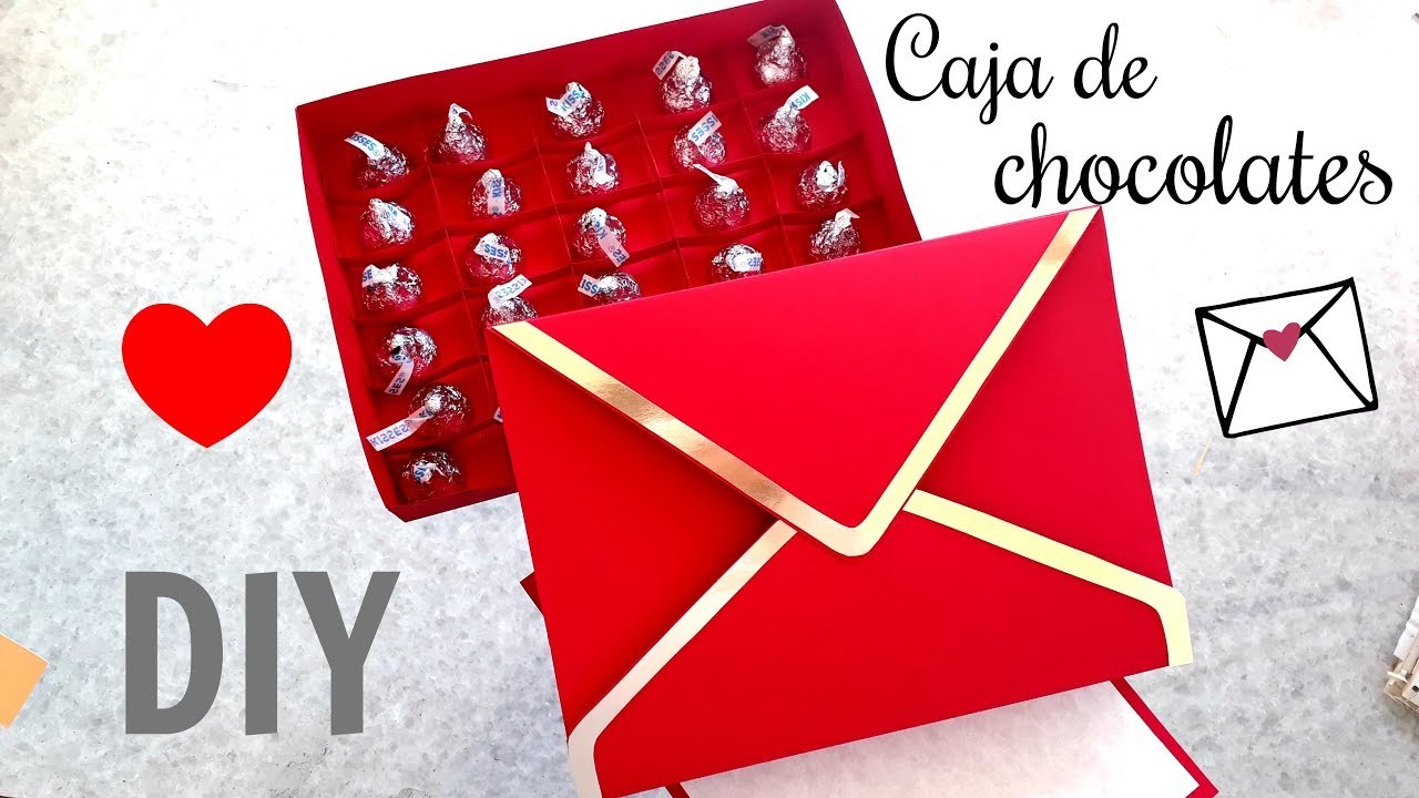 ♡ DIY ♡ Caja para chocolates con tarjeta ♡ Detalles para regalar ♡ Regalo para mi novio