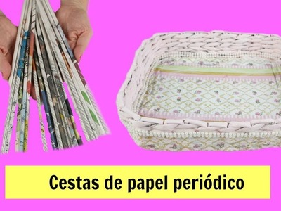 DIY: Cestas de papel periódico. Newspaper baskets