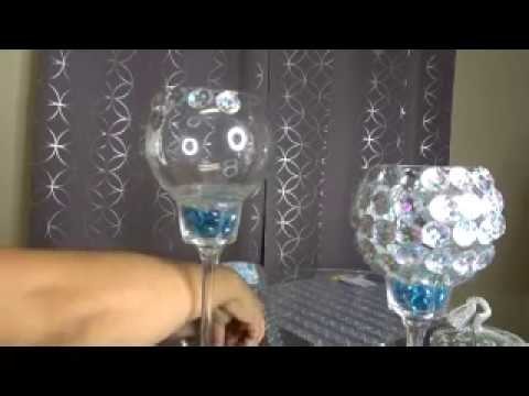 DIY como hacer lujosos candelabros de cristal y piedras