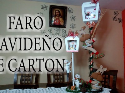 DIY Faro navideños de CARTÓN. Christmas lighthouse of cardboard #CreandoconAlba