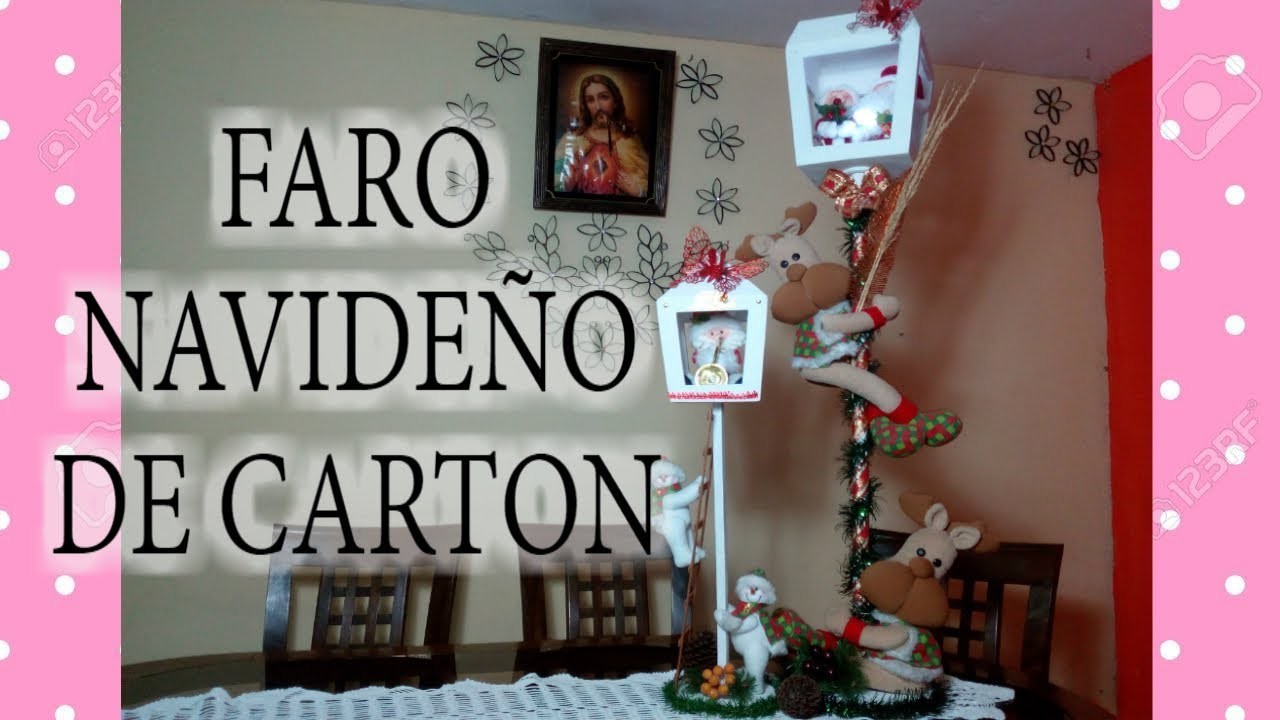DIY Faro navideños de CARTÓN. Christmas lighthouse of cardboard #CreandoconAlba