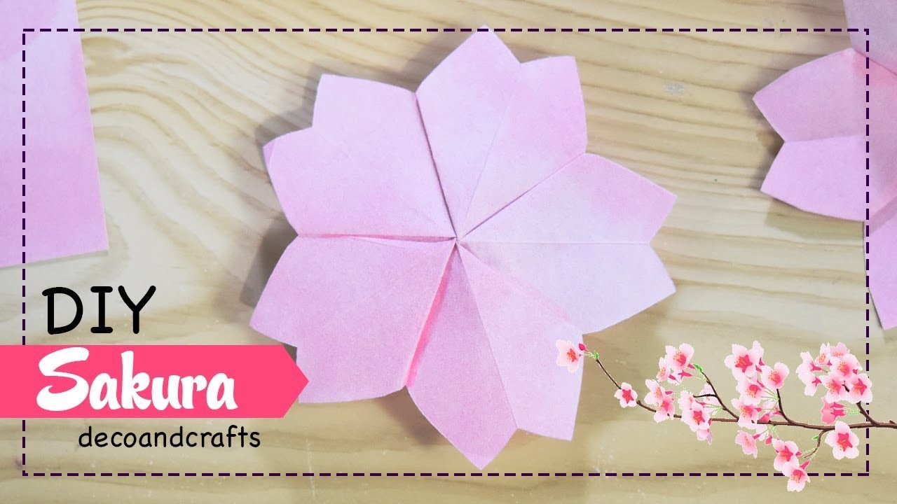 DIY Flores de papel cerezo. Sakura - DecoAndCrafts