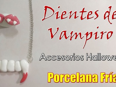 DIY HALLOWEEN DIENTES VAMPIRO porcelana fria. Vampire teeth necklace earrings