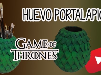 DIY Portalápices Huevo Game Of Thrones en Porcelana Fría!.DIY Pencil Holders GOT Egg polymer Clay.