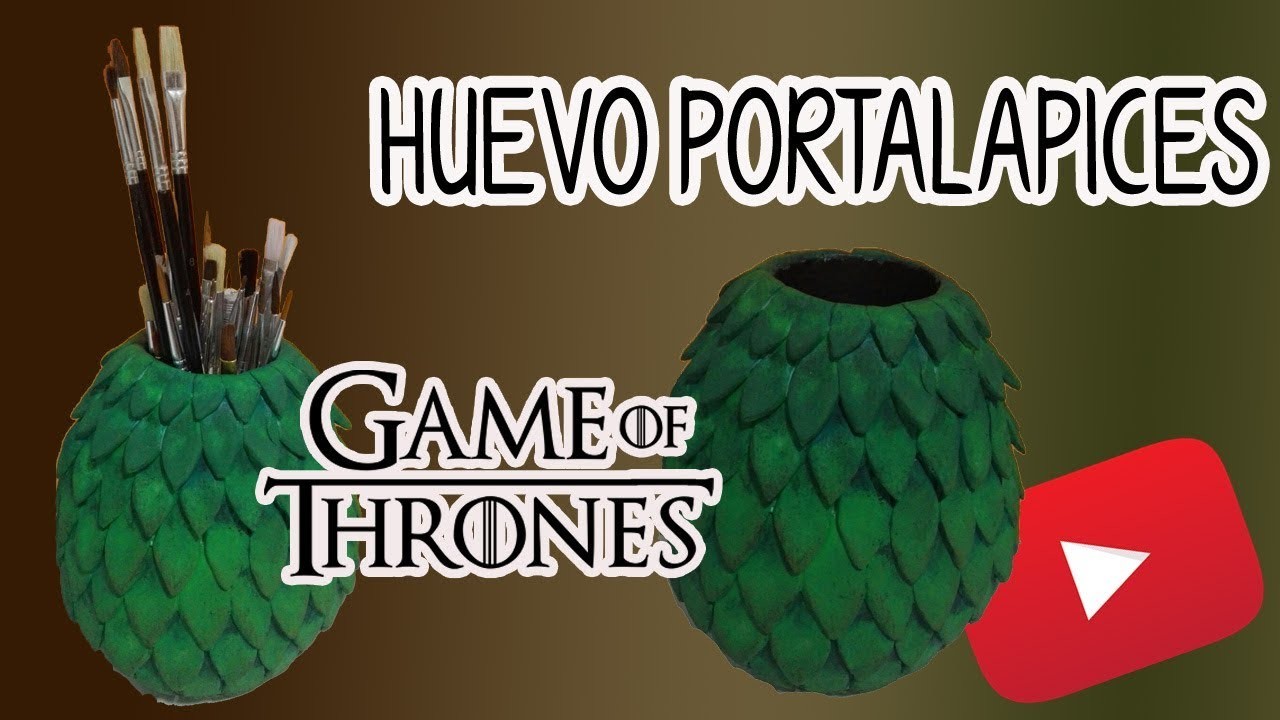 DIY Portalápices Huevo Game Of Thrones en Porcelana Fría!.DIY Pencil Holders GOT Egg polymer Clay.