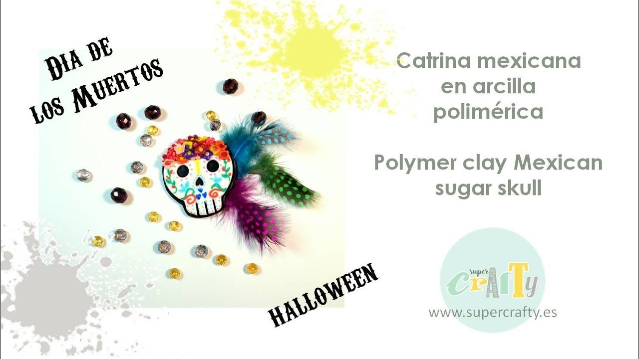 Halloween: Catrina mexicana en arcilla polimérica