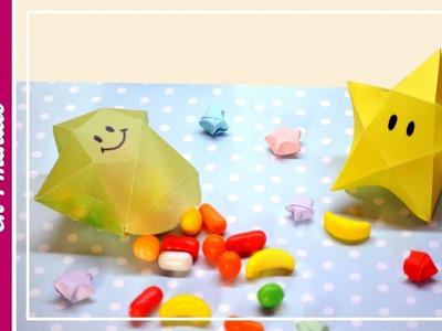 ¡Cajita dulcero con forma de estrella super divertida! *Manualidades* ★ Tutoriales en 1 minuto.
