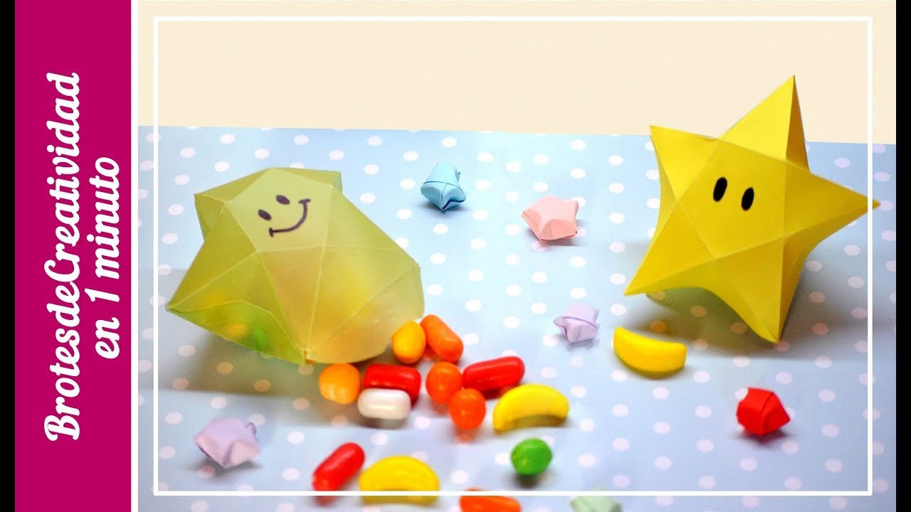 ¡Cajita dulcero con forma de estrella super divertida! *Manualidades* ★ Tutoriales en 1 minuto.