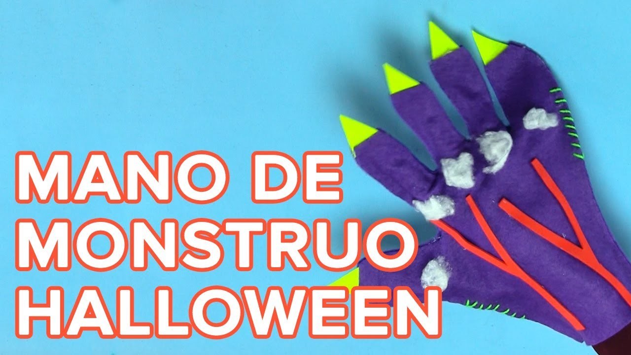 Mano de monstruo o zombie | Manualidades de Halloween para niños