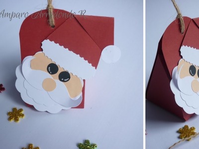 Manualidades para Navidad:  Cajita  papá Noel  para regalar DIY ♥