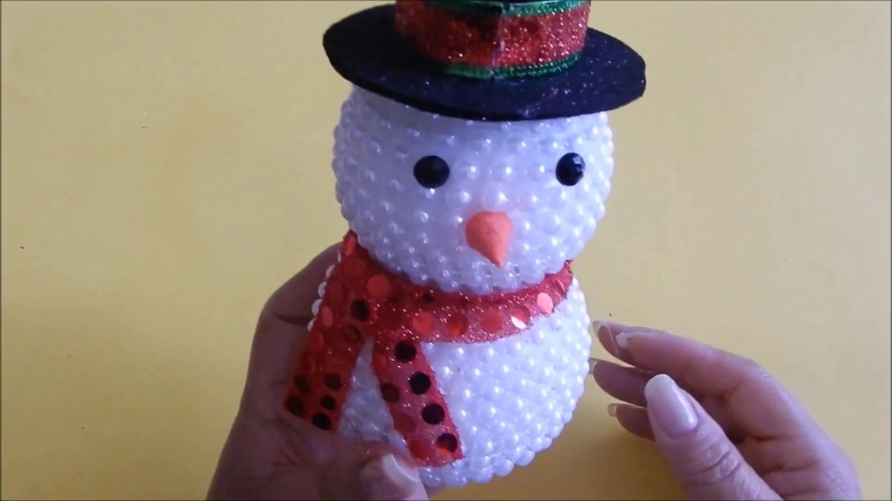 Muñeco de Nieve con Perlas: Manualidad | DIY