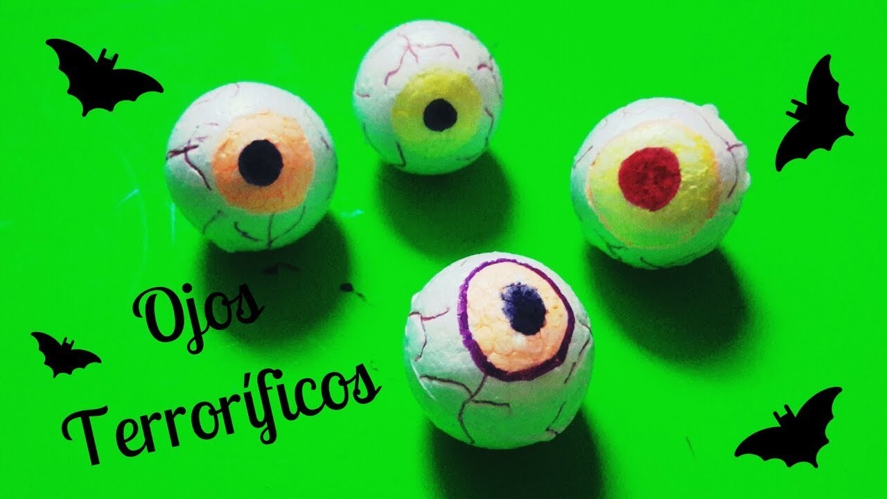 Ojos terroríficos para halloween. DIY. manualidades para halloween