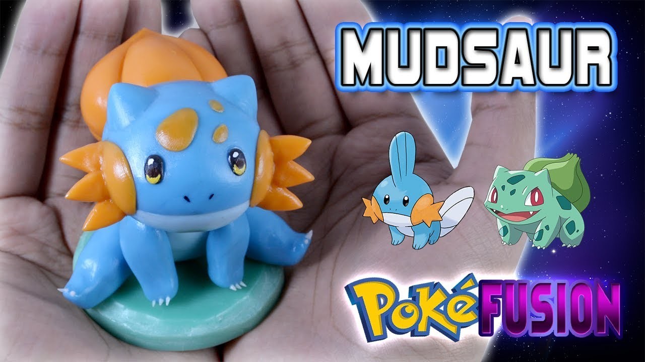 POKEFUSION | MUDKIP + BULBASAUR ➢COLD PORCELAIN ➢POLYMER CLAY TUTORIAL