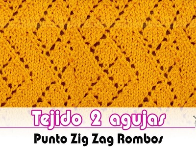 Tejido 2 agujas   punto Zig Zag - How to knit zig zag