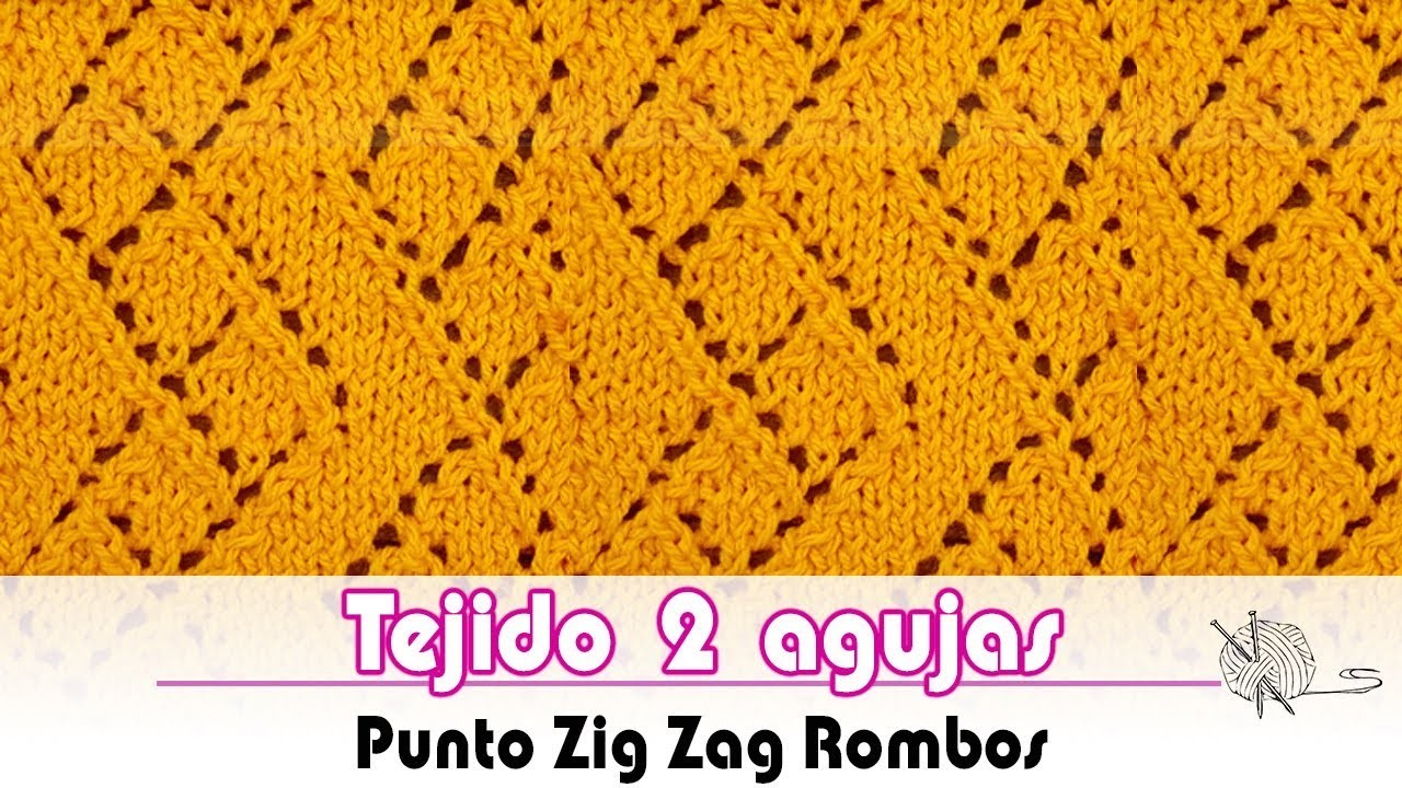 Tejido 2 agujas   punto Zig Zag - How to knit zig zag