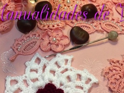 Tutorial Motivo Floral# 5 crochet  paso a paso