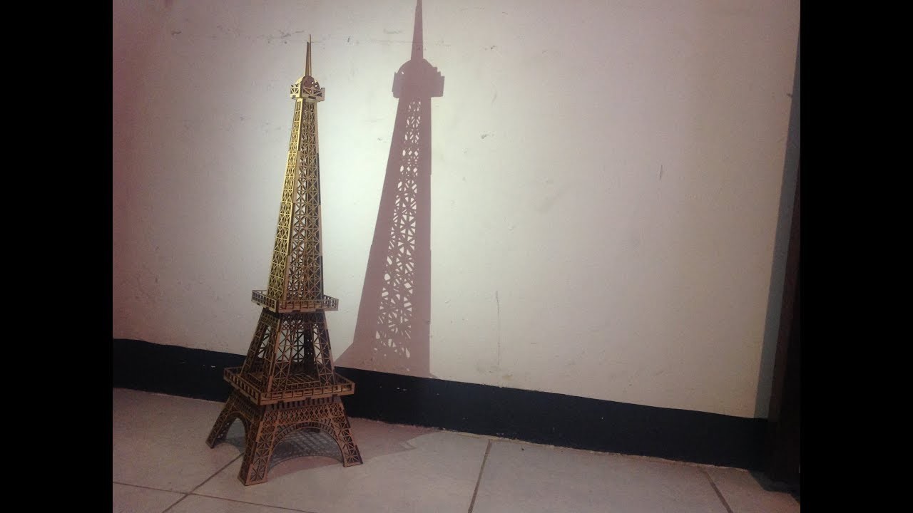 Tutorial para armar torre Eiffel en 3D (corte láser).