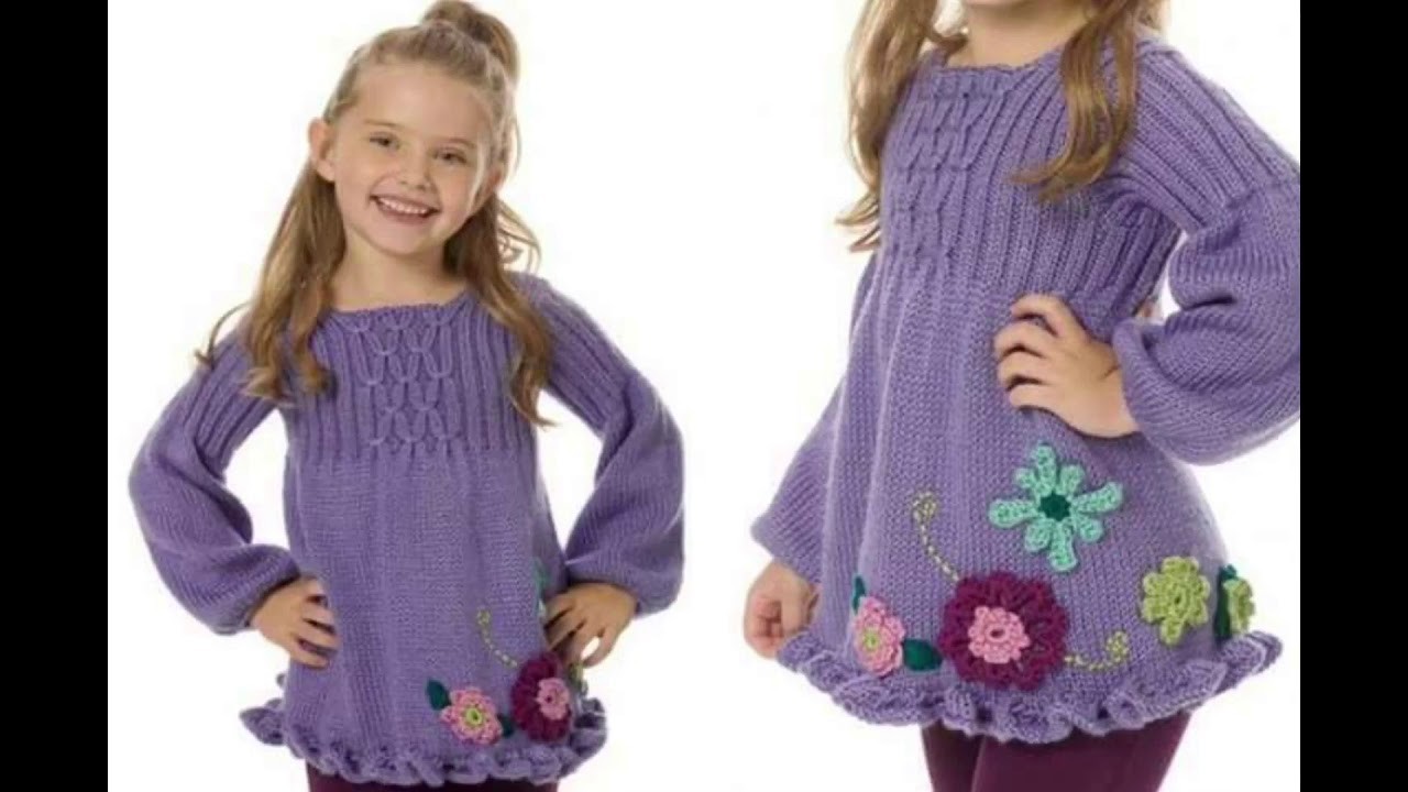 Vestido Niña Tejido a Crochet o Ganchillo