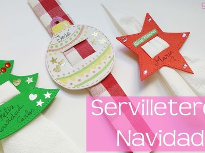 Servilletero para Navidad. Christmas napkin holder.