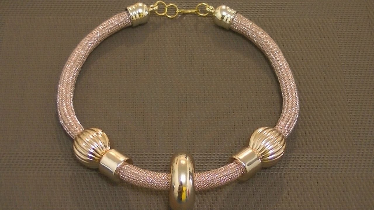 Cómo hacer un bonito Collar de Moda rosa