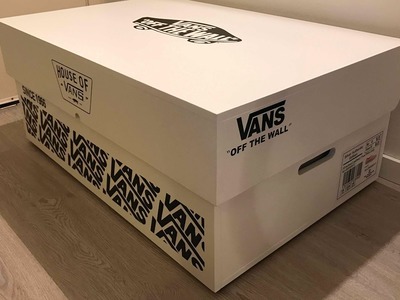 DIY Cómo hacer Zapatero, caja de zapatos Vans. Giant Vans Sneaker box