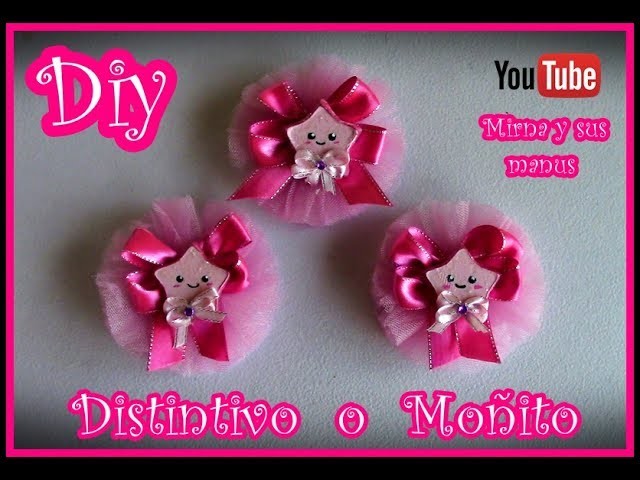 Diy  Distintivo Baby shower  o Moño  Mirna y sus manus. Diy Baby Shower Souvenirs