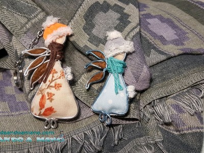 DIY muñecas de tela y alambre para broche o llavero