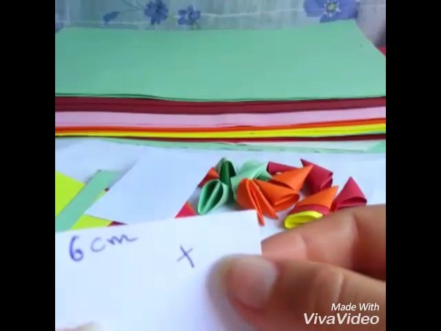 Piezas de origami 3D. 6x4 para jarron