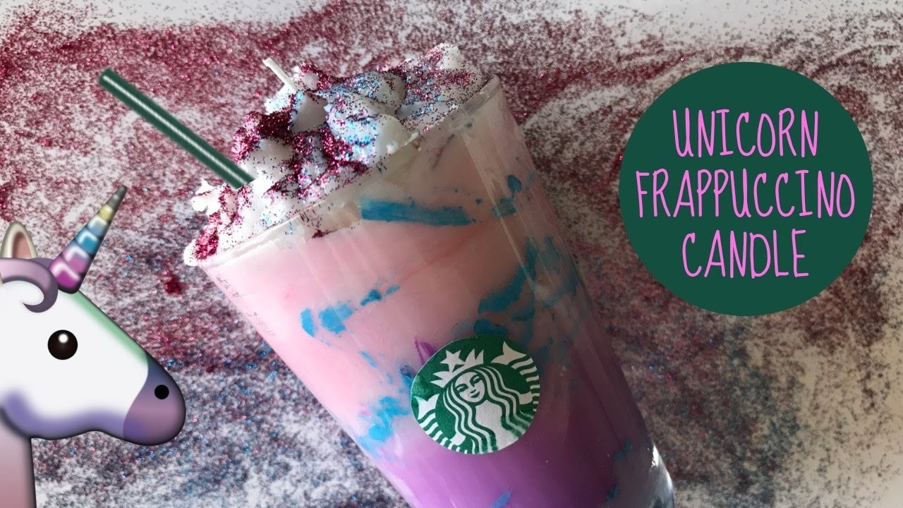 UNICORN FRAPPUCCINO CANDLE | (DIY) Vela inspirada en Frappé Unicornio de Starbucks