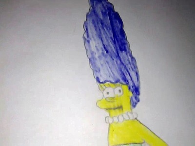 Como aser un dibujo de marge simpson