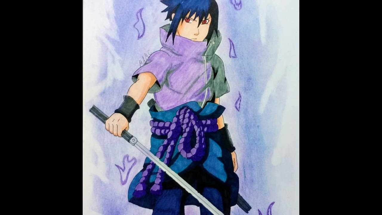 Como dibujar a Sasuke Uchiha|Naruto Shippuden|Speed drawing Sasuke Uchiha