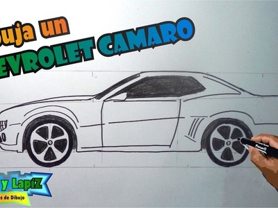 Cómo dibujar carros paso a paso 1.4 - Chevrolet Camaro