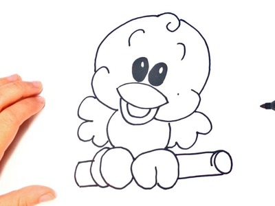 Como dibujar un Pajarito para niños | Dibujo de Pajarito paso a paso