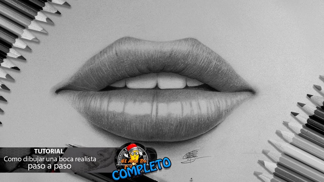 Como dibujar una boca: labios realista paso a paso FACIL I How to draw a mouth: realistic lips