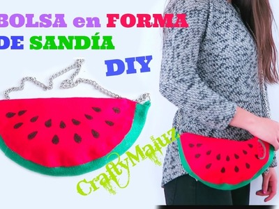 COMO HACER una BOLSA en FORMA DE SANDÍA | DIY  Watermelon Purse