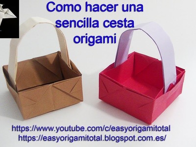 Como hacer una cesta de papel en origami muy facil