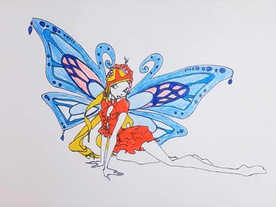 Dibuja y Colorea Una Mariposa de Arco Iris - Learn Colors - Dibujos Para Niños. FunKeep